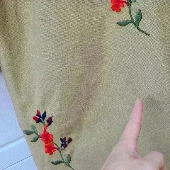 NWOT Anthropologie Cartonnier Embroidered trenchcoat Size S - Picture 16 of 17